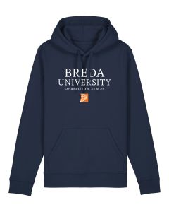 Hooded Sweater BUas Print Navy - NIEUW